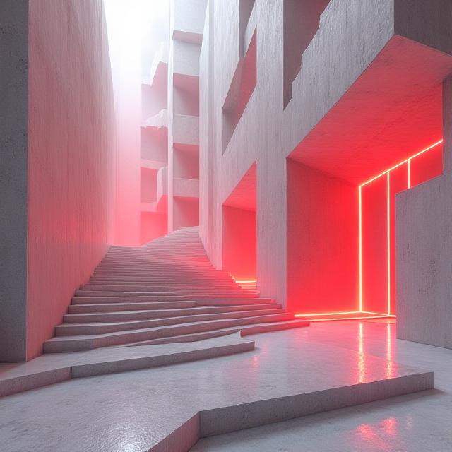 Abstract 3D mathematical visualization representing complex data structures