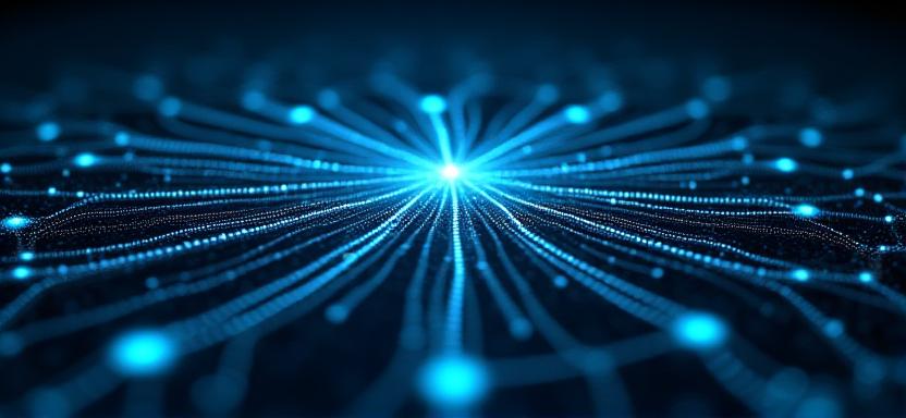 Complex data visualization mapping structural patterns